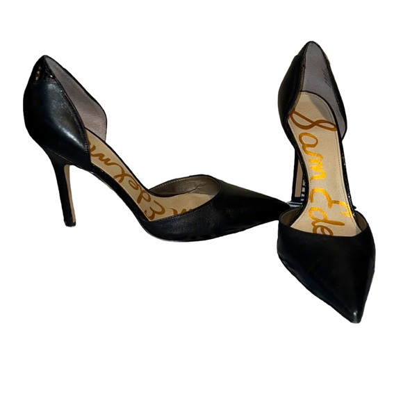 Sam Edelman Shoes - SAM EDELMAN black, leather pointed toe stiletto heels
